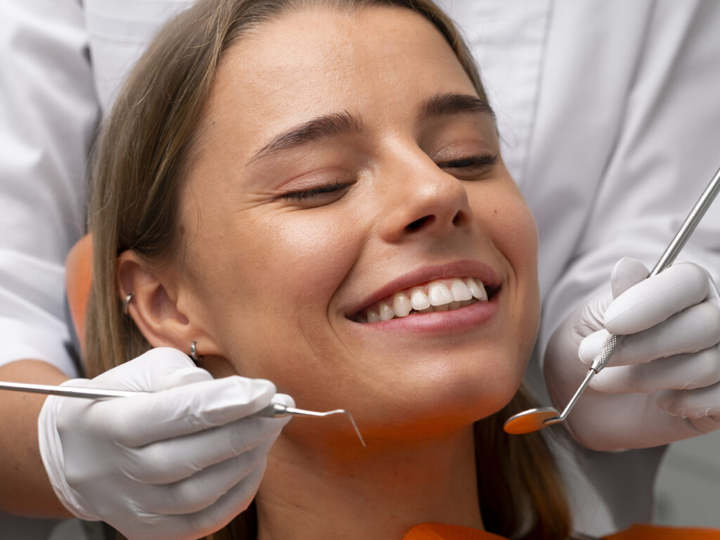 close up dentist instruments
